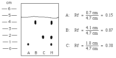 Rf Value Chromatography Bbc Bitesize