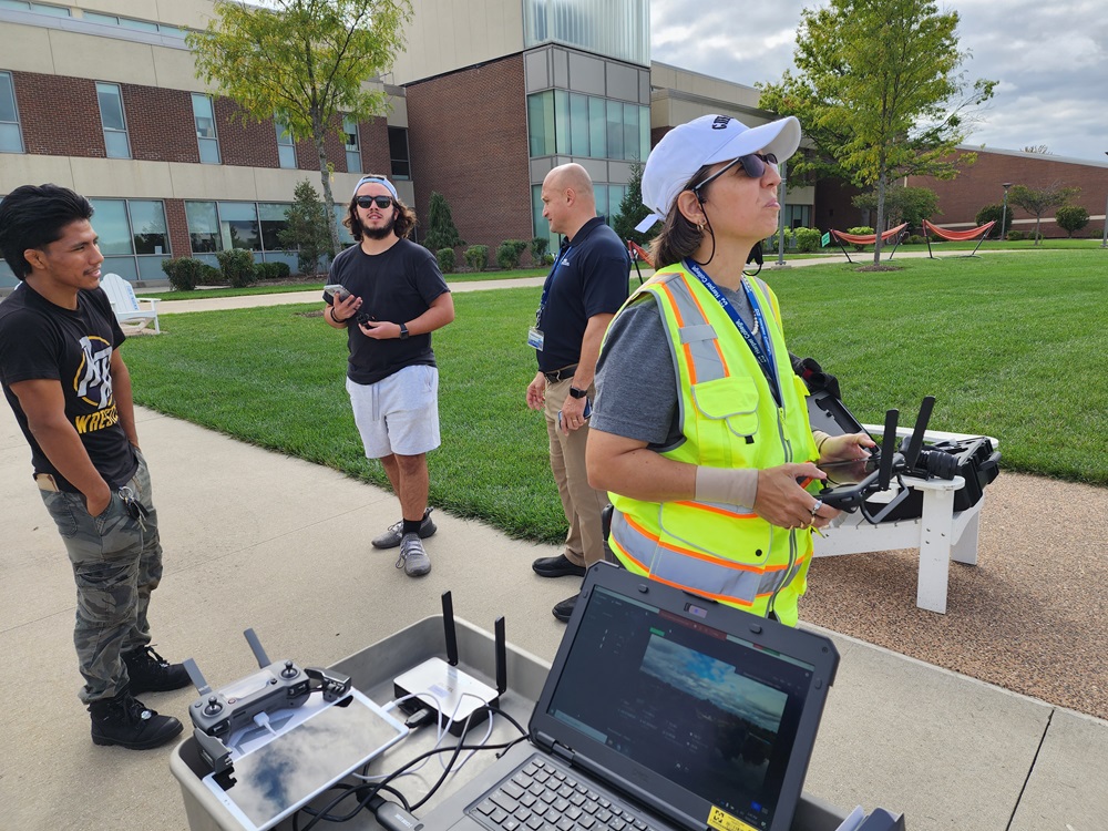 drone pilot with controller