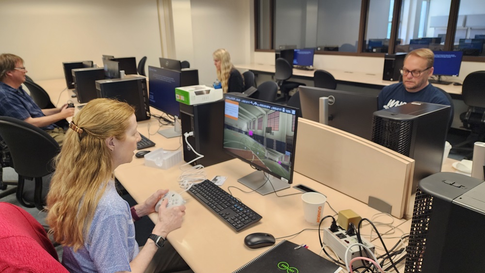 faculty training on a simulator