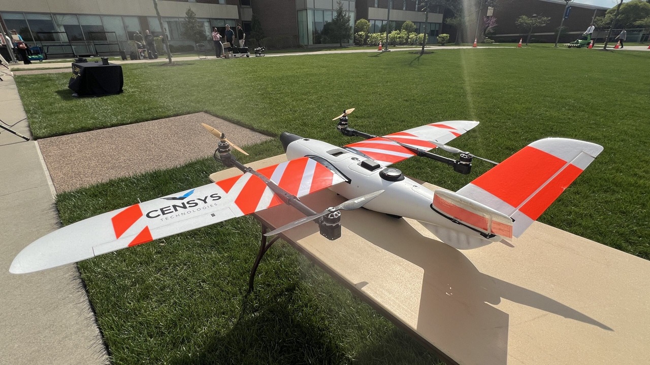 audience watching drone demonstrations at the drone safety and experience day