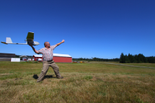 Instructor releasing a drone