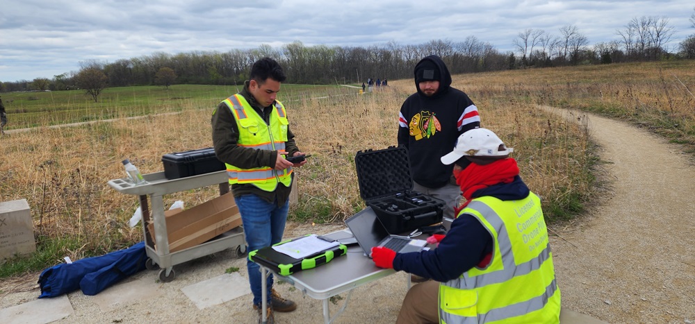 students conducting preflight checks before a flight